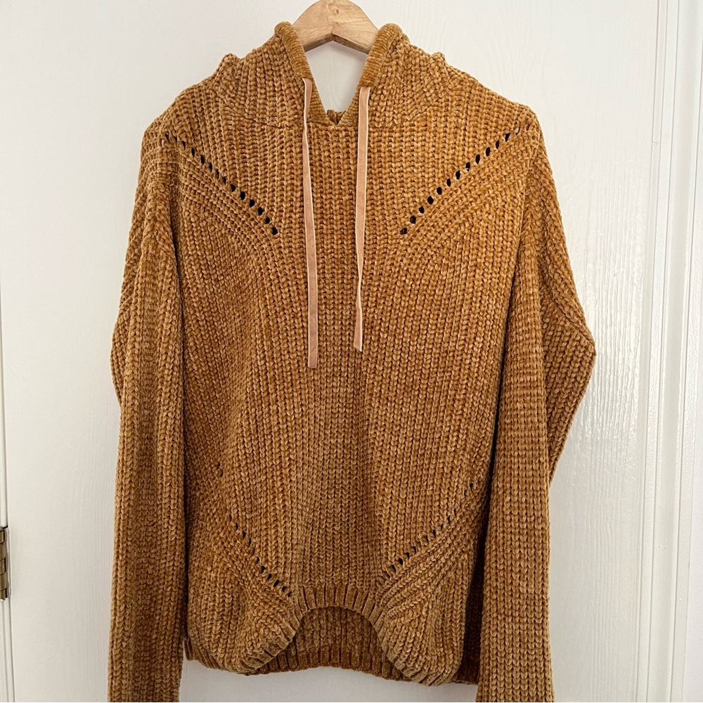 Brown Chenille Knit Sweater Sweatshirt